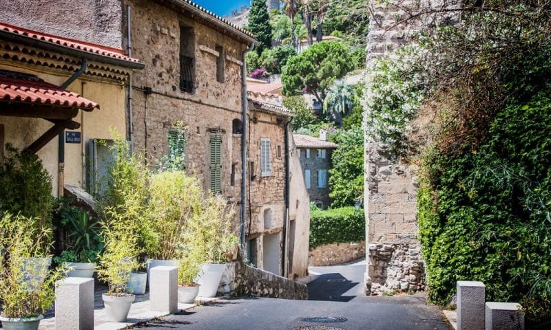 Old alley in the historic center of Hyères in France