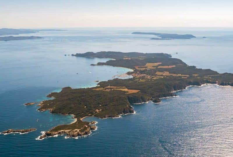 Aerial view of Porquerolles