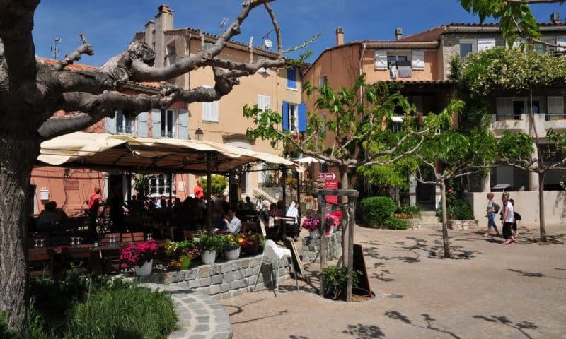 Le Castellet, France - april 20 2016 : restaurant in the picturesque old village in spring