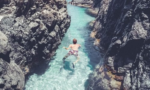 The crystal-clear waters of Porquerolles
